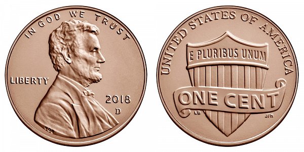 2018 D Lincoln Shield Cent Penny