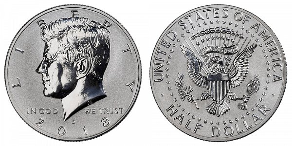 2018 S Silver Reverse Proof Kennedy Half Dollar