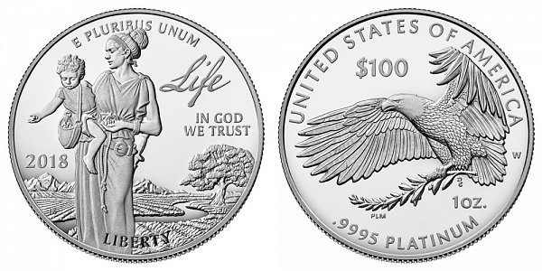 2018 W Proof One Ounce American Platinum Eagle - 1 oz Platinum $100 