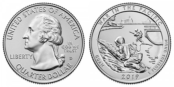 2019 D War In The Pacific National Historical Park Quarter - Guam 