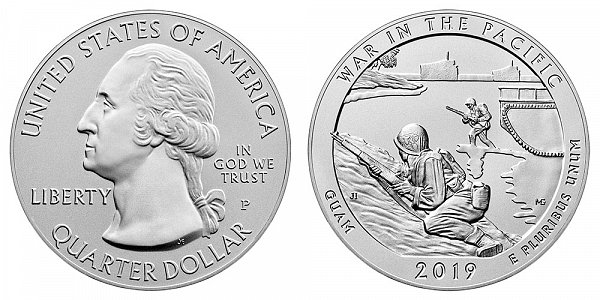 2019 P War In The Pacific 5 Ounce Burnished Uncirculated Coin - 5 oz Silver 