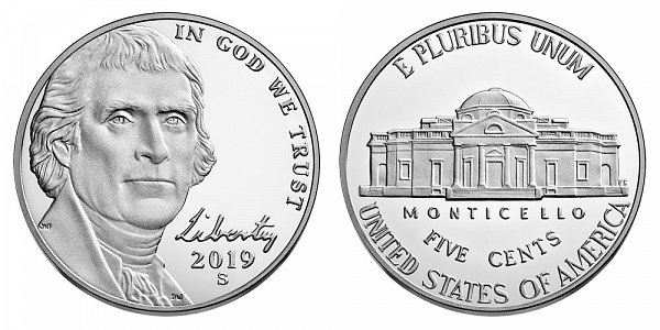 2019 S Proof Jefferson Nickel