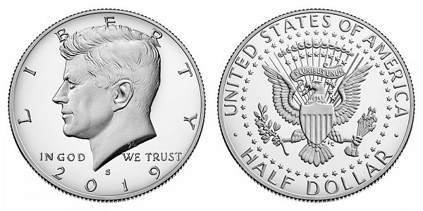 2019 S Silver Proof Kennedy Half Dollar 