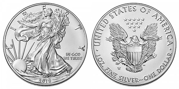 2019 W Burnished Uncirculated American Silver Eagle 