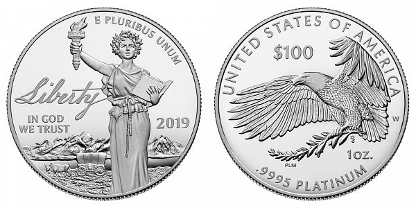 2019 W Proof One Ounce American Platinum Eagle - 1 oz Platinum $100 