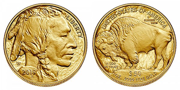 2019 W Proof One Ounce Gold American Buffalo - 1 oz Gold $50 