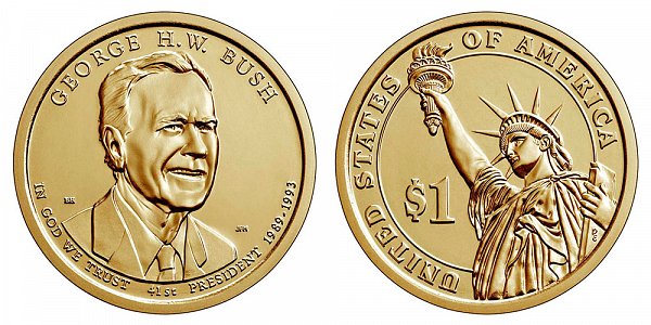 2020 P George H.W. Bush Presidential Dollar 