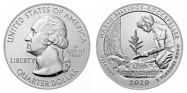 2020 Marsh-Billings-Rockefeller 5 Ounce Bullion Coin - 5 oz Silver 