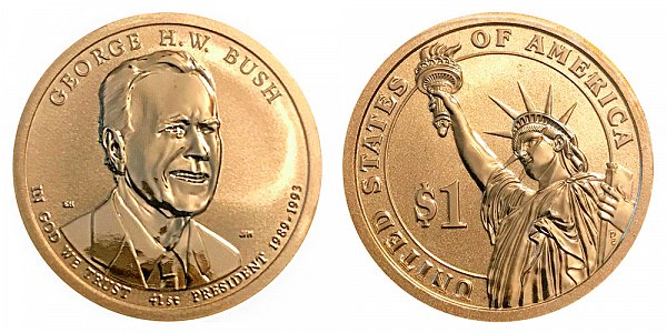 2020 S Reverse Proof George H.W. Bush Presidential Dollar 