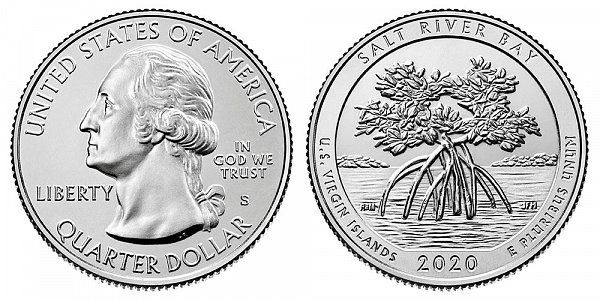 2020 S Uncirculated Edition Salt River Bay Quarter - US Virgin Islands