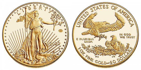 2020 W Proof End of World War II 75th Anniversary American Gold Eagle