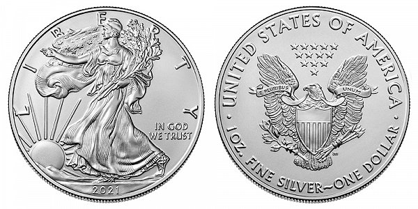 2021 (P) Bullion American Silver Eagle - Type 1 