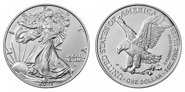 2021 Bullion American Silver Eagle - Type 3