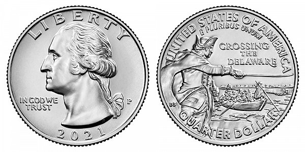 2021 P Washington Crossing The Delaware Quarter 