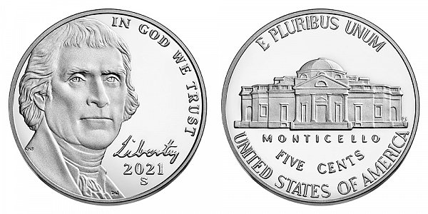 2021 S Proof Jefferson Nickel 