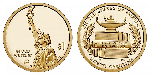 2021 S Proof North Carolina American Innovation Dollar 