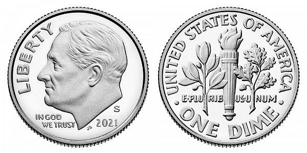 2021 S Proof Roosevelt Dime