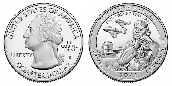 2021 S Proof Tuskegee Airmen Quarter - Alabama