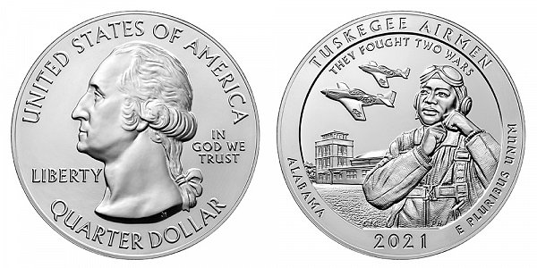 2021 Tuskegee Airmen 5 Ounce Bullion Coin - 5 oz Silver 