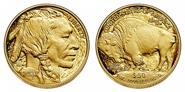 2021 W Proof One Ounce Gold American Buffalo - 1 oz Gold $50 