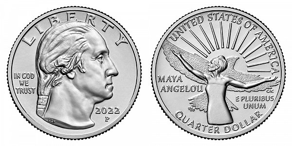 2022 P Maya Angelou American Women Quarter 