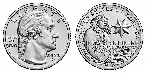 2022 P Wilma Mankiller American Women Quarter 
