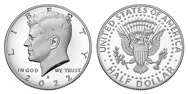 2022 S Silver Proof Kennedy Half Dollar 