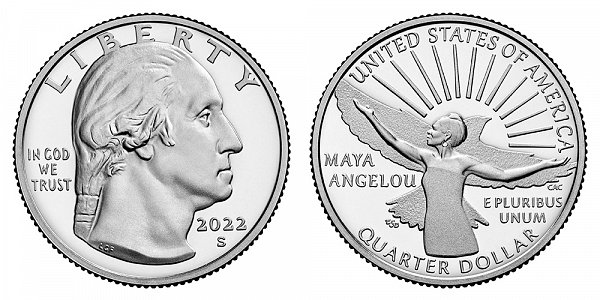 2022 S Proof Maya Angelou American Women Quarter 