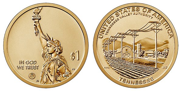 2022 S Reverse Proof Tennessee American Innovation Dollar 