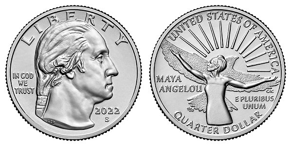 2022 S Uncirculated Maya Angelou American Women Quarter