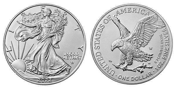 2022 W Burnished Uncirculated American Silver Eagle 