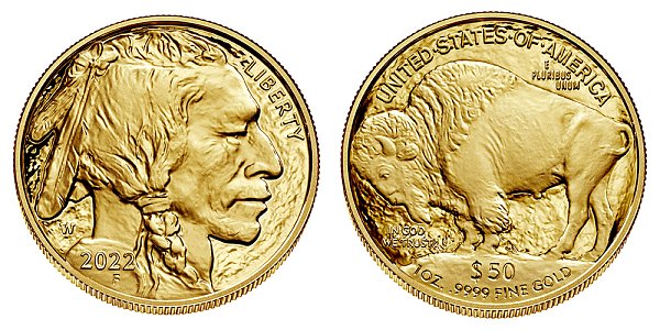 2022 W Proof One Ounce American Gold Buffalo - 1 oz Gold $50 