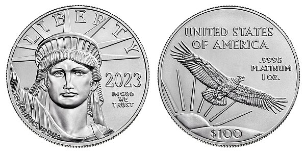 2023 American Platinum Eagle - Brilliant Uncirculated $100 1oz One Ounce Platinum Bullion 