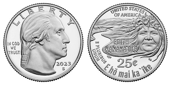 2023 S Proof Edith Kanaka'ole American Women Quarter