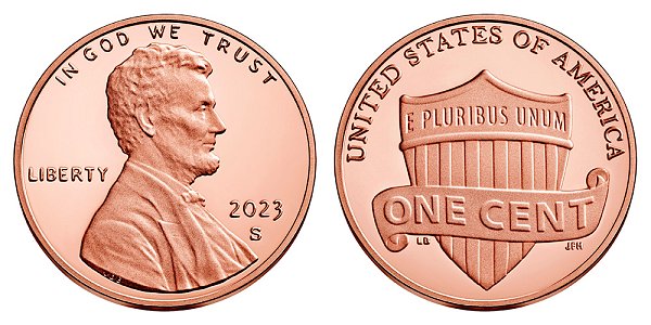 2023 S Proof Lincoln Shield Cent Penny