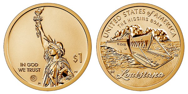 2023 S Reverse Proof Louisiana American Innovation Dollar 