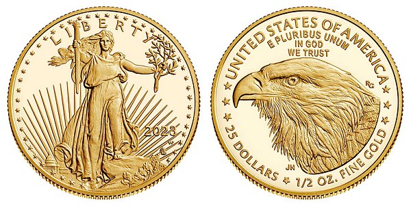 2023 W Proof Half Ounce American Gold Eagle - 1/2 oz Gold $25 