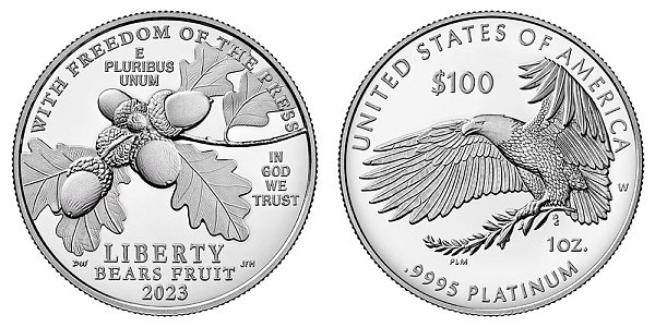 2023 W Proof One Ounce American Platinum Eagle - 1 oz Platinum $100 