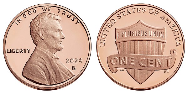 2024 S Proof Lincoln Shield Cent Penny