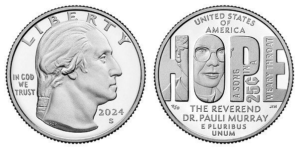 2024 S Silver Proof Pauli Murray American Women Quarter 