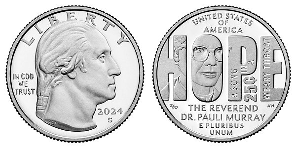 2024 S Silver Proof Pauli Murray American Women Quarter