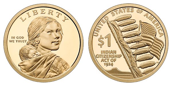 2024 S Proof Sacagawea Native American Dollar - Indian Citizenship Act of 1924 