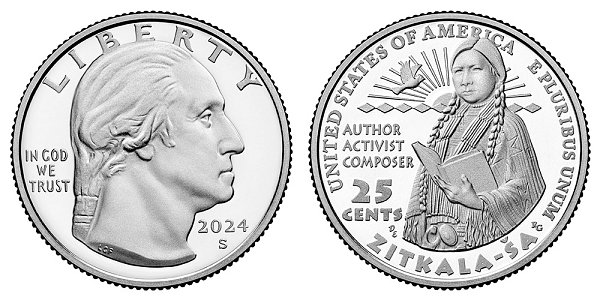 2024 S Silver Proof Zitkala-Sa American Women Quarter 