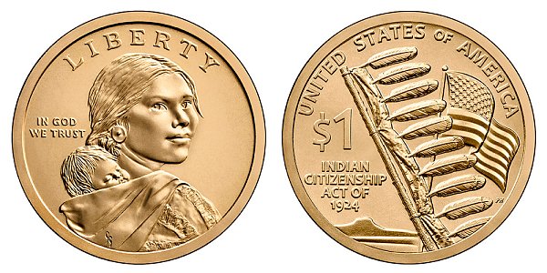 2024 D Sacagawea Native American Dollar - Indian Citizenship Act of 1924