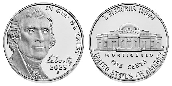 2025 S Proof Jefferson Nickel