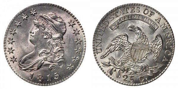 Capped Liberty Bust Silver Quarter by John Reich