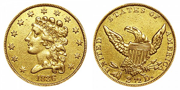 $2.50 Gold Classic Head Liberty Quarter Eagle