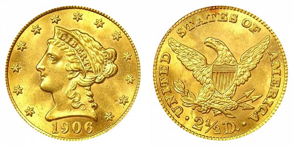 Gobrecht $2.50 Gold Coronet Liberty Head Quarter Eagle