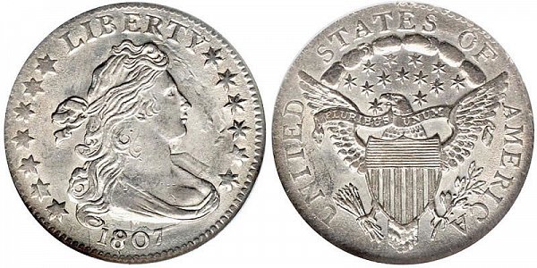 Draped Bust Dimes Heraldic Eagle Reverse US Coin