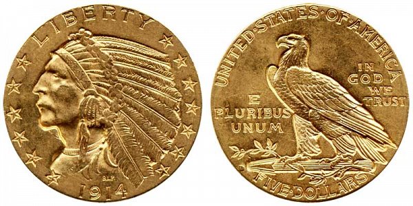 $5 Gold Indian Head Half Eagle